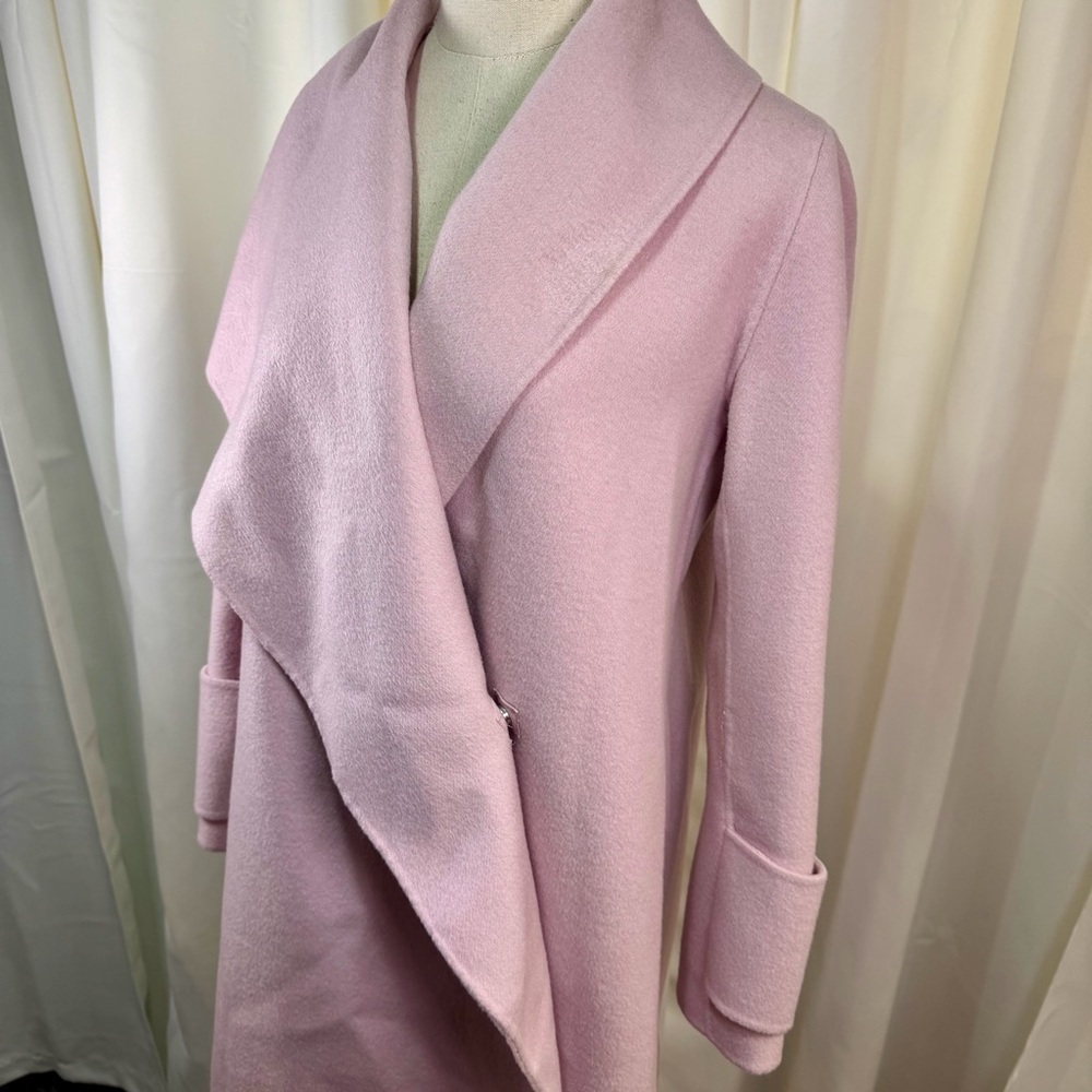Vince ‘Drape Front Wool Coat’ in “Orchid” Lilac Purple / Light Pink Size Medium - Picture 16 of 16
